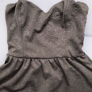 UO Floral embroidered peplum strapless